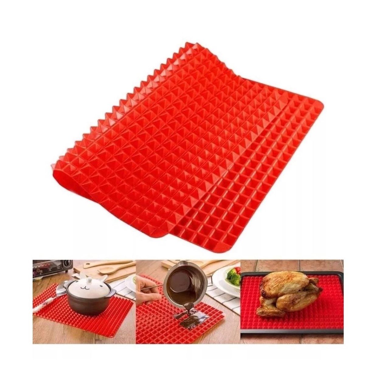 GENERICO - Base de Silicona Para Horno Forma Piramide