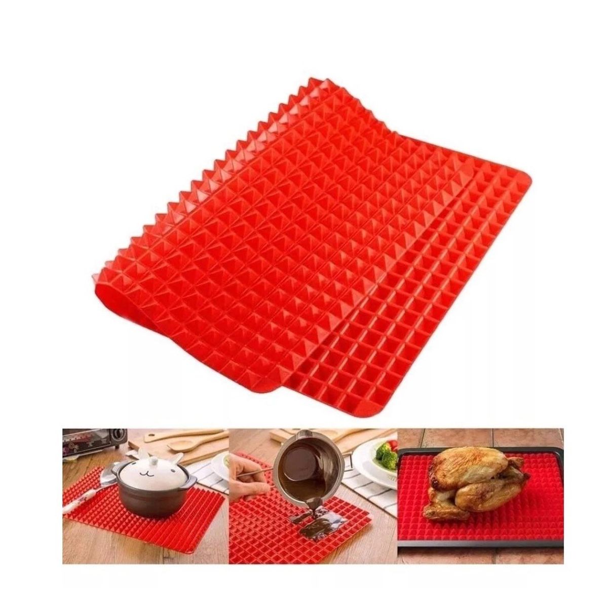 GENERICO - Base de Silicona Para Horno Forma Piramide