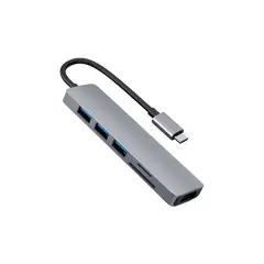 PHILCO - HUB USB-C Multi puerto HDMI 4K 30hz, USB 3.0, 2.0, SD, Micro SD
