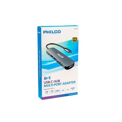 Imagen 2 del producto HUB USB-C Multi puerto HDMI 4K 30hz, USB 3.0, 2.0, SD, Micro SD