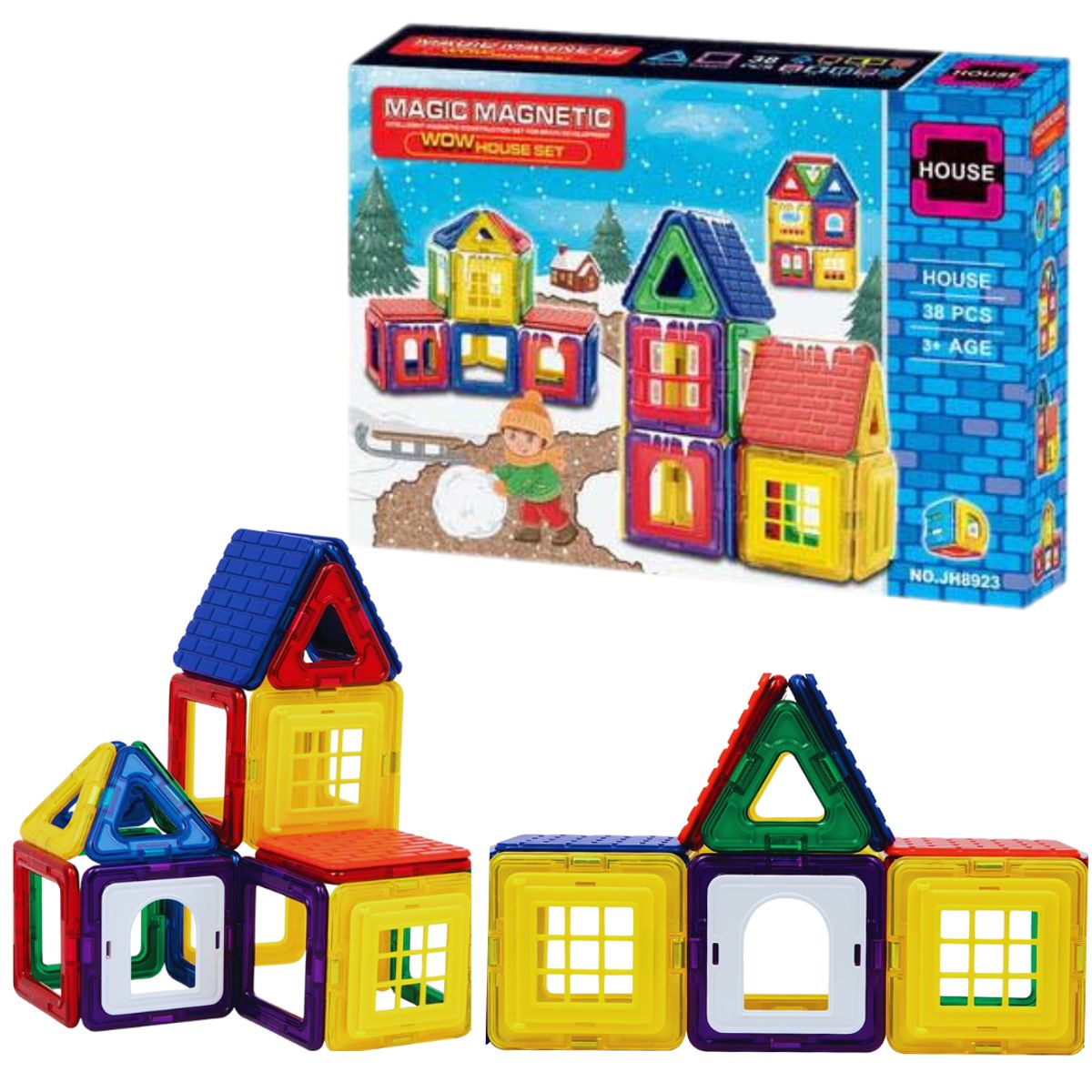 JUMP KIDS - Bloques Magnéticos 38 Piezas Juguete Didactico Niño Niña