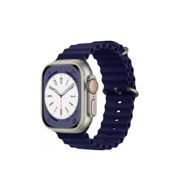 GENERICO - Correa Silicona Ocean Para Apple Iwatch Ultra Transpirable-AZUL M
