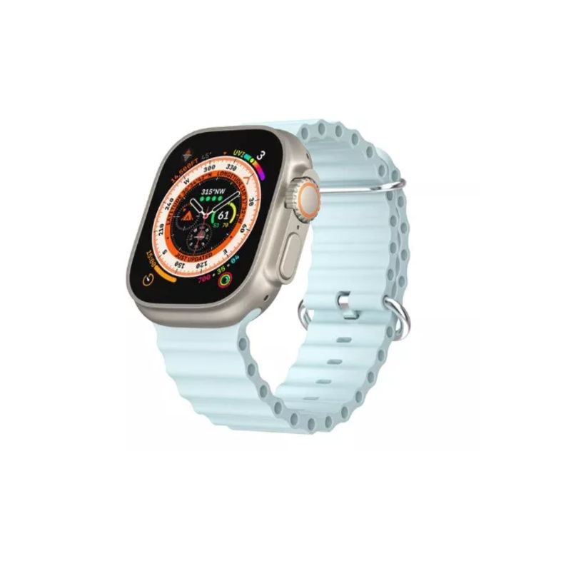 GENERICO - Correa Silicona Ocean Para Apple Iwatch Ultra Transpirable-CELESTE