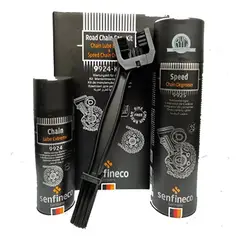 GENERICO - Kit 3 Piezas Mantencion De Cadena Uso Profesional Senfineco