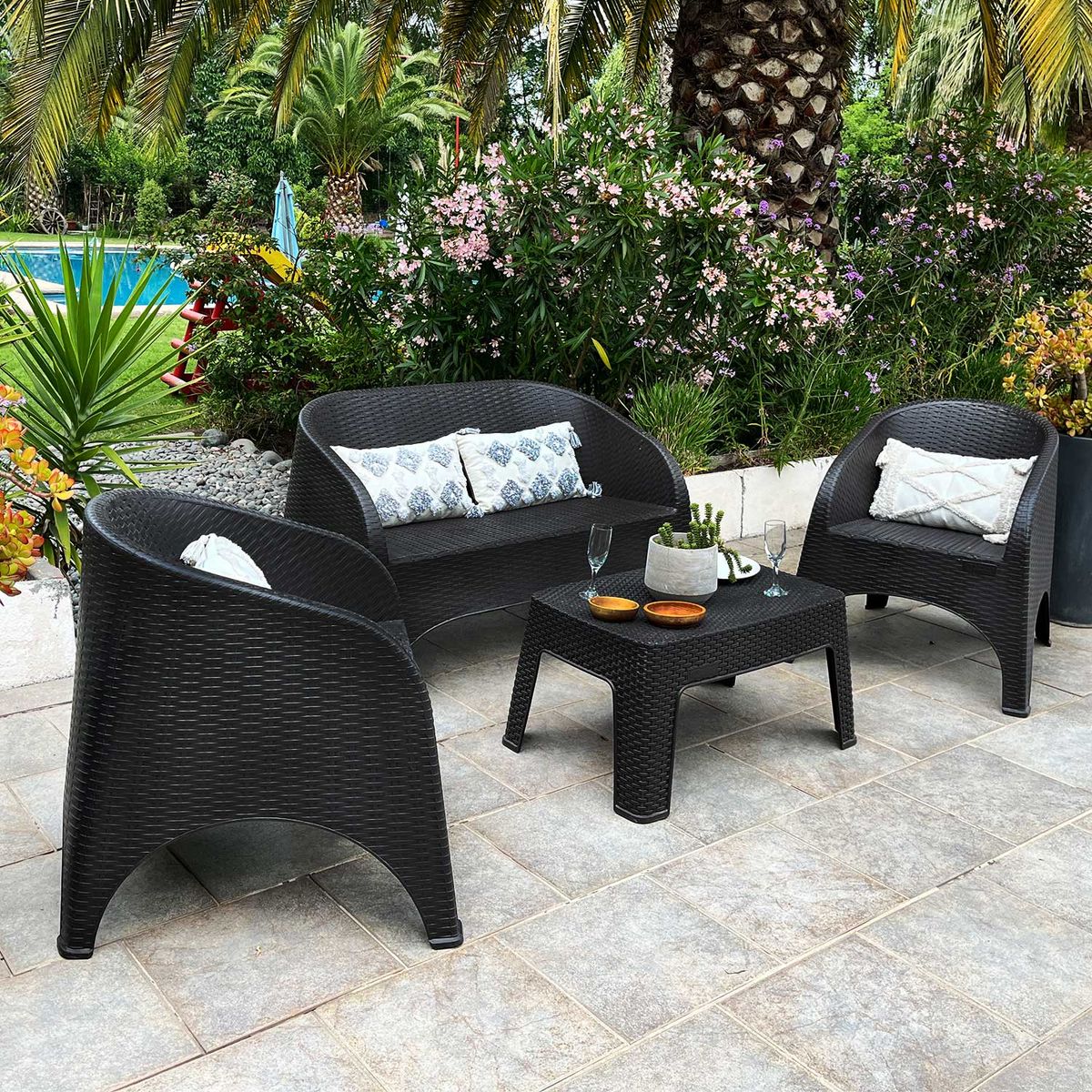 SANCHIA - Juego terraza Bai Familiar 4 Pers