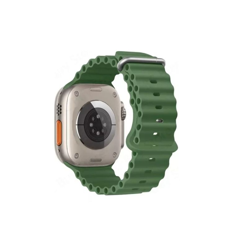 GENERICO - Correa Silicona Ocean Para Apple Iwatch Ultra Transpirable-VERDE OS