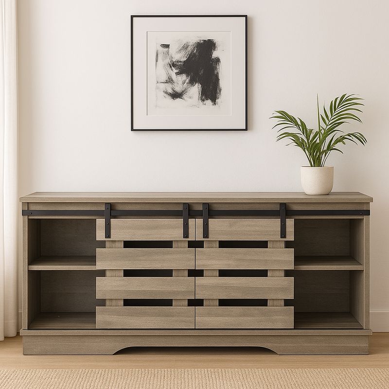 MSA MUEBLES SANTA ANA - Rack Para Tv 60 " Ralco Light Grey