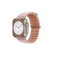 Correa Silicona Ocean Para Apple Iwatch Ultra Transpirable-ROSA