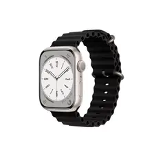 GENERICO - Correa Silicona Ocean Para Apple Iwatch Ultra Transpirable-NEGRO