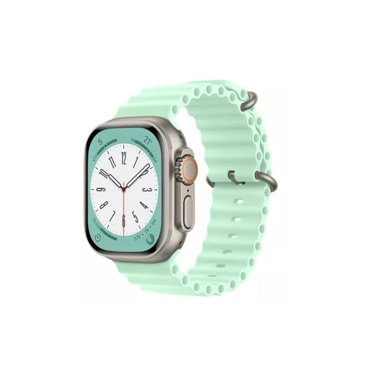 GENERICO - Correa Silicona Ocean Para Apple Iwatch Ultra Transpirable-VERDE CL