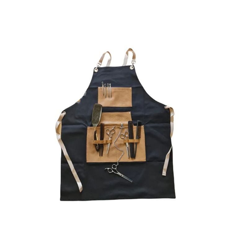GENERICO - MaxCare® Pechera Jeans Para Barberia correa de cuerina