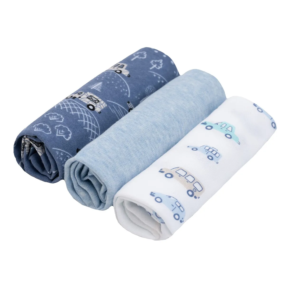 BAMBINO - Set 3 Tutitos Suavecitos Azul Autos Niño