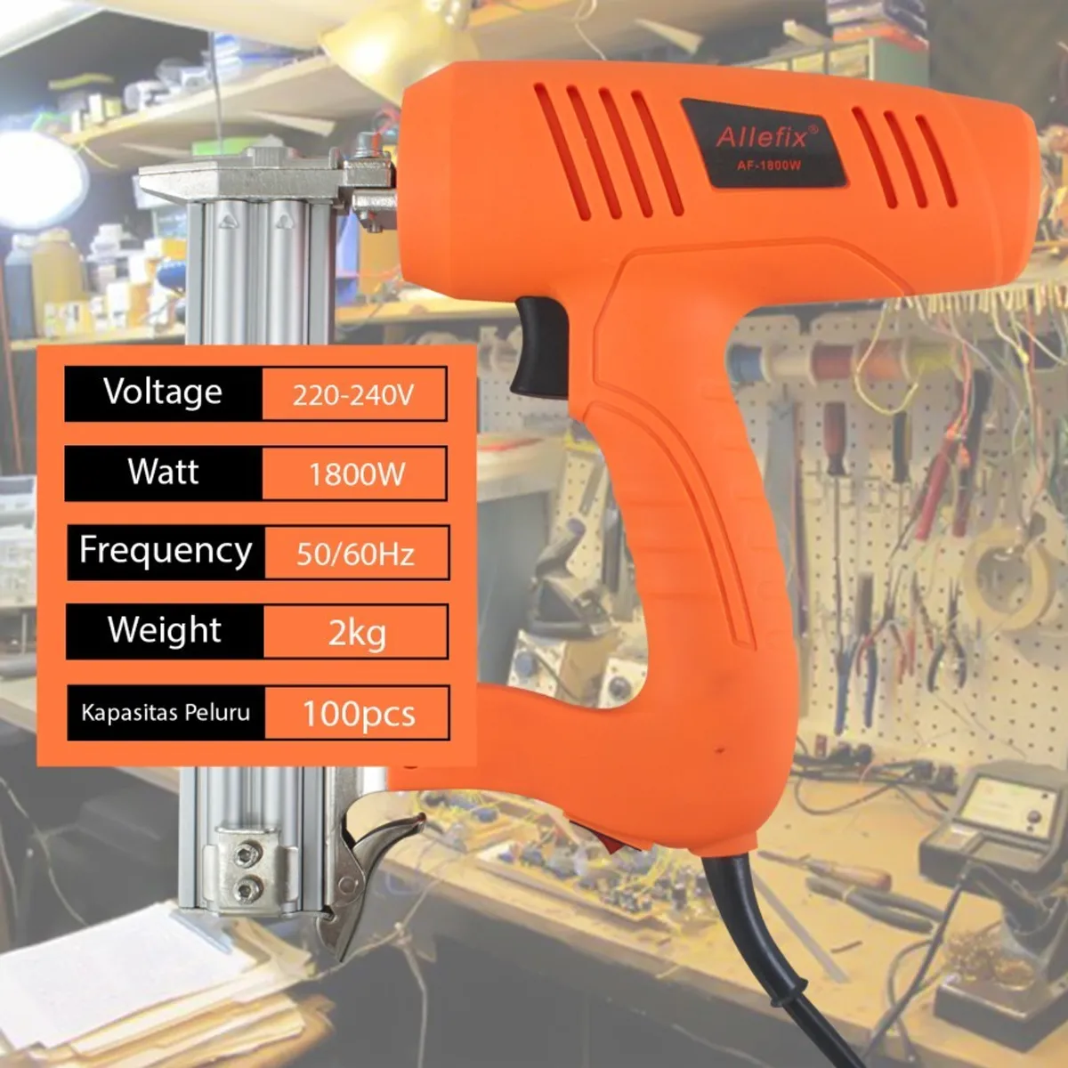 GENERICO - Clavadora Eléctrica 220v 1030mm Clavo Recto F30 1800w 50hz