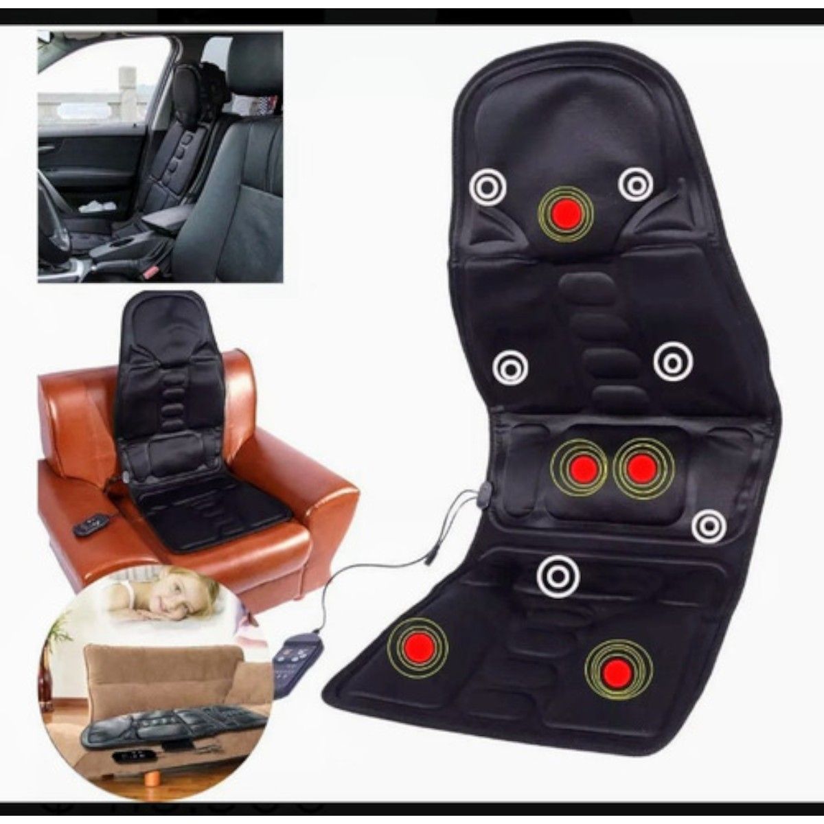 GENERICO - Silla Cojin Masejeador Para Espalda Portatil Auto