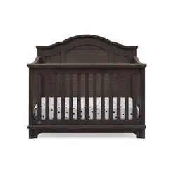 SIMMONS - Cuna de madera solida convertible 6 en 1 Asher GRIS