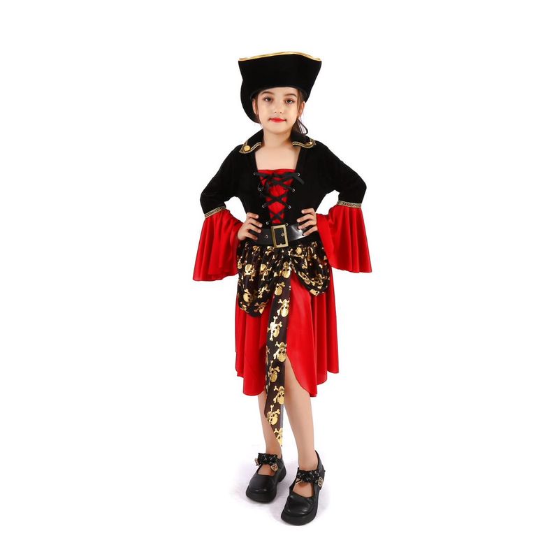 GENERICO - Disfraz Niña De Pirata Halloween Talla 7-10