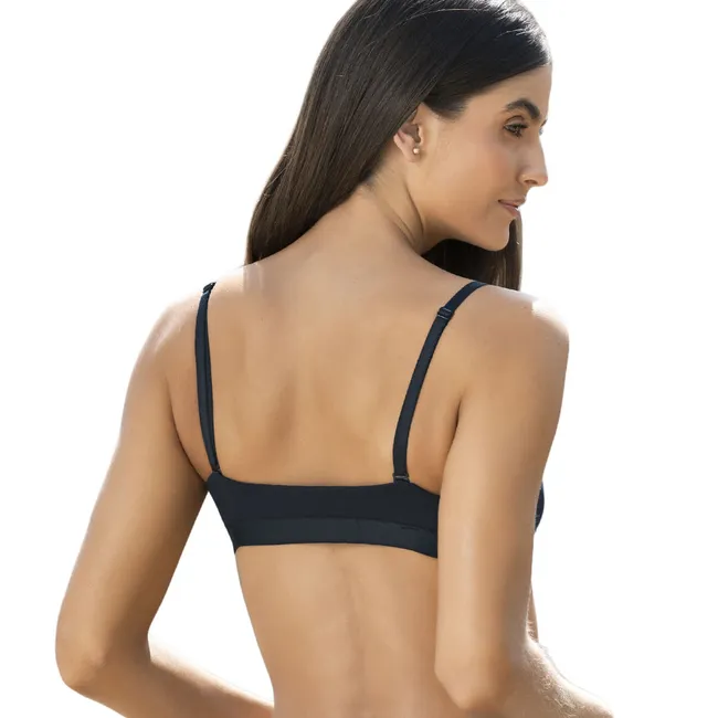 LEONISA - Daily-Sexy Top con abertura frontal 091098 Negro