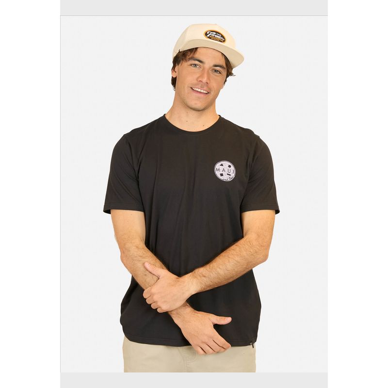 MAUI AND SONS - Polera MC Sarat Ty Negro Hombre Maui And Sons
