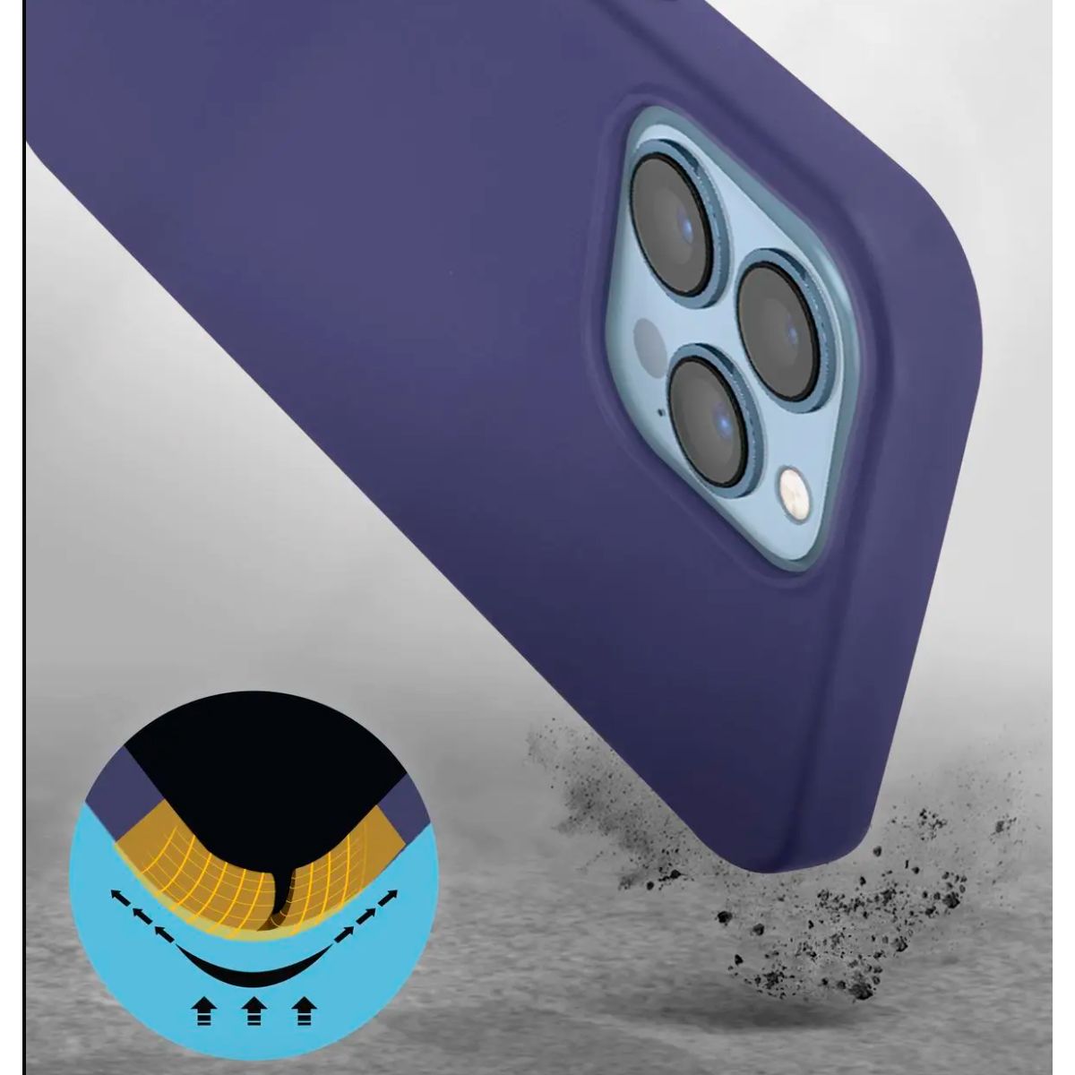 JOIGO - Carcasa Para iPhone 15 Goma Morado
