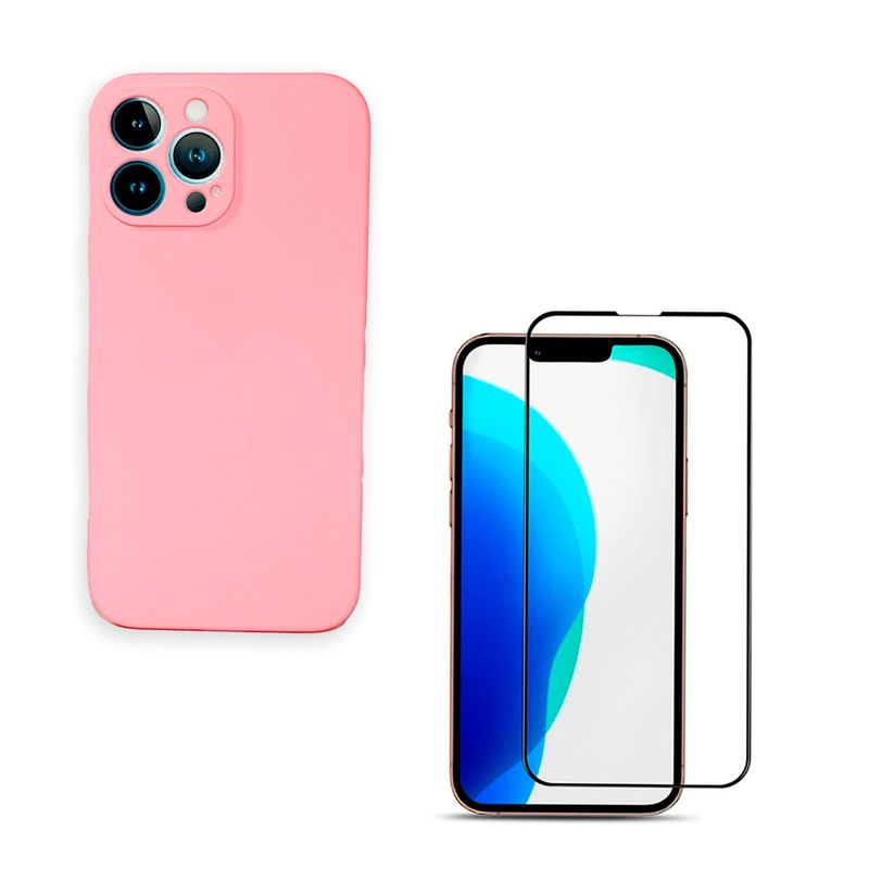 JOIGO - Carcasa Vidrio  Para iPhone 14 Pro Max Rosado