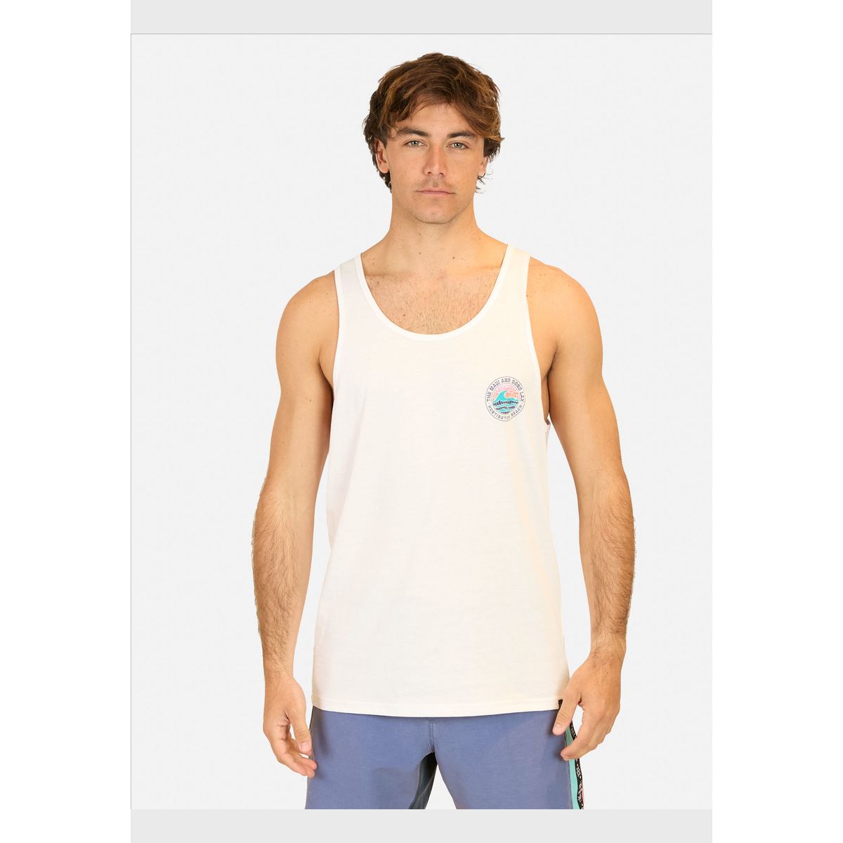 MAUI AND SONS - Polera SM Huntington Beach  Blanco Hombre Maui And Sons