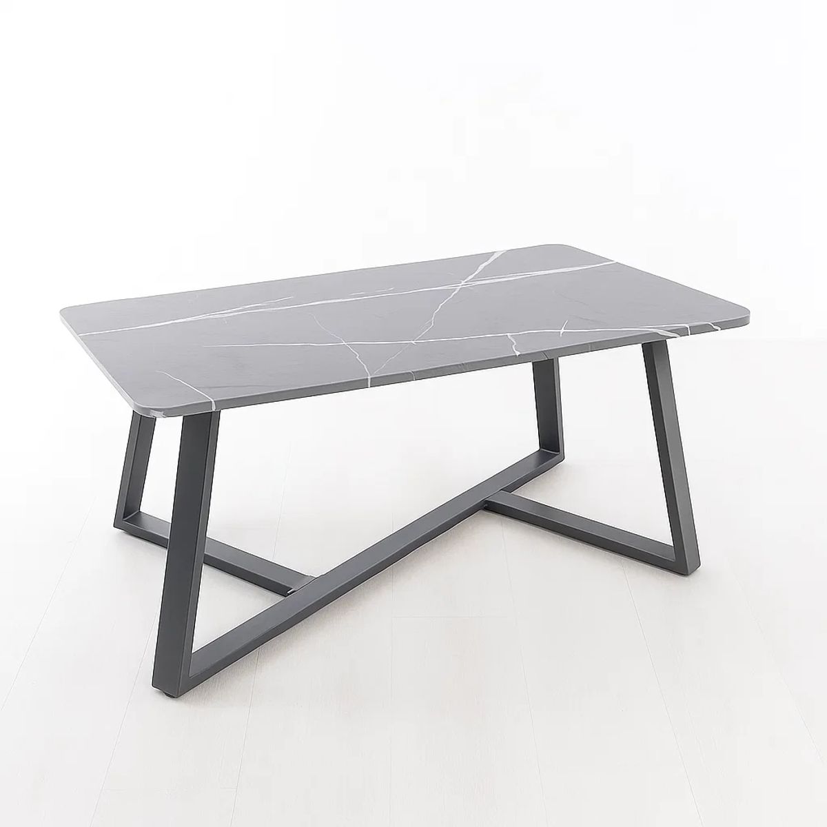 KLIK - Mesa de centro marmol MDF Gris 100x50 KLIK