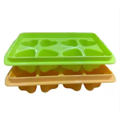 GENERICO - Pack 2 Moldes De Plástico Para 8 Cubos De Hielo.