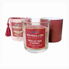 GENERICO - Vela Aromática Rosa Fresca y Coco 120g