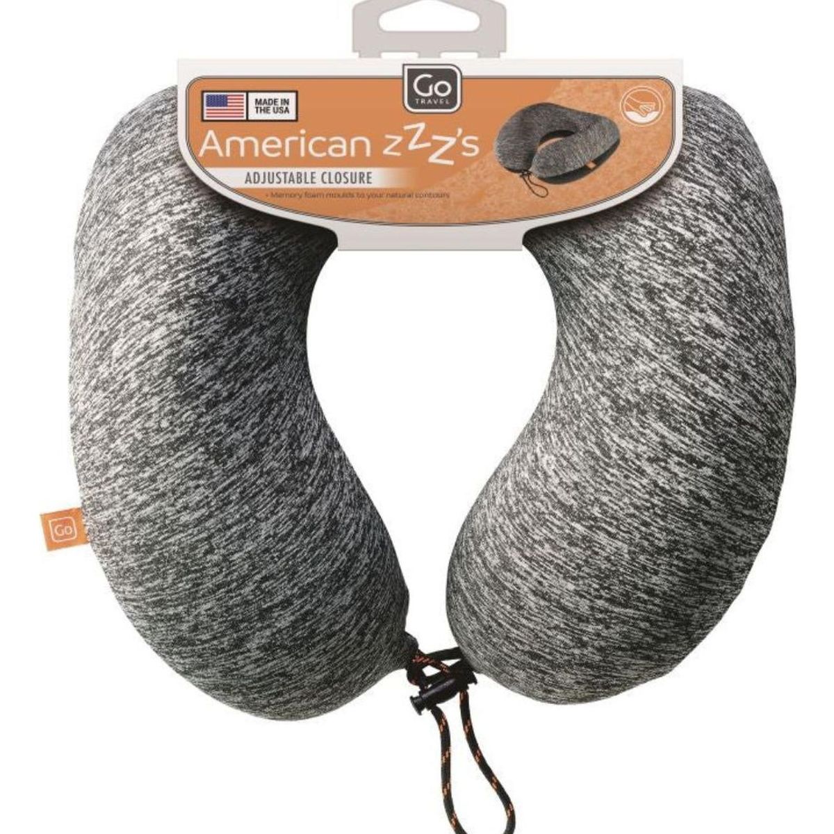 GO TRAVEL - Almohada Memoria American Zzz Gris