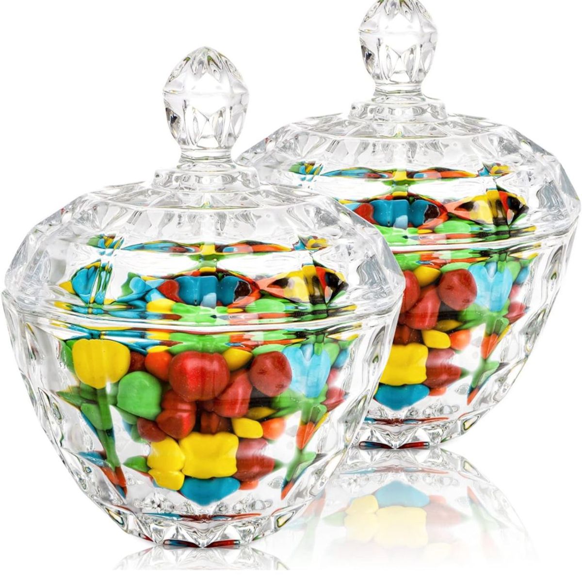 GENERICO - Bombonera Azucarero Caramelera Decorativa Vidrio Elegante