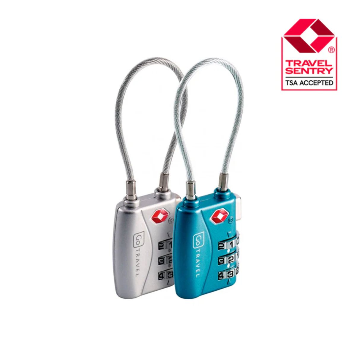 GO TRAVEL - Par De Candados Tsa Con Cable