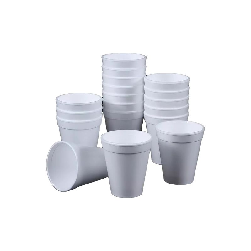 GENERICO - 50 Vasos Desechables Plumavit 8 Onzas 240 Ml