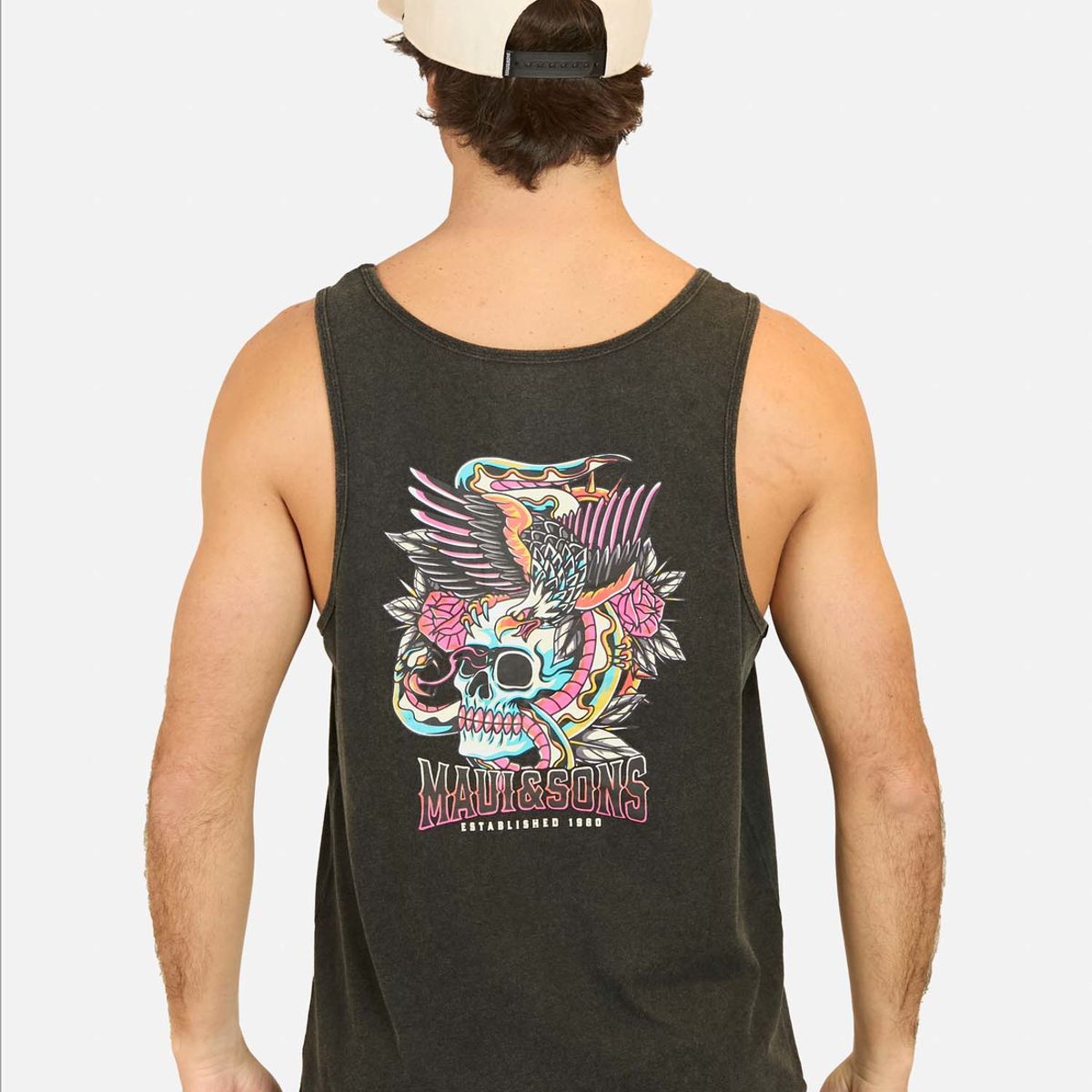 MAUI AND SONS - Polera SM Coastal Negro Hombre Maui And Sons