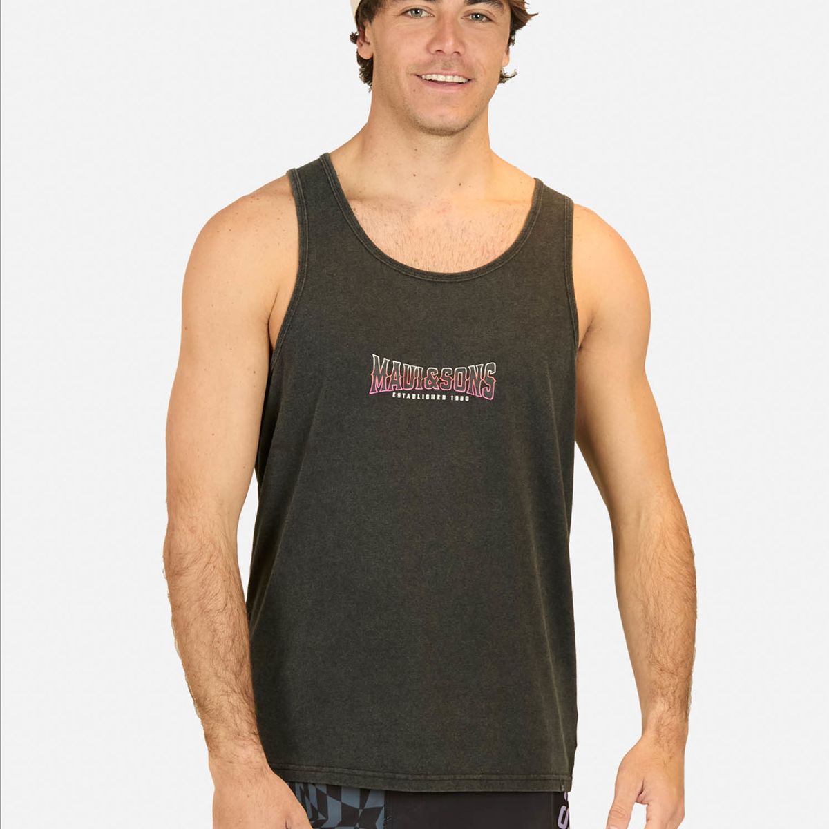 MAUI AND SONS - Polera SM Coastal Negro Hombre Maui And Sons