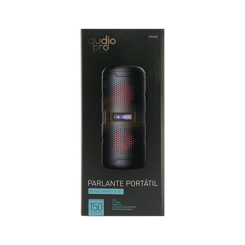 AUDIO PRO - PARLANTE PORTATIL AP02045 BTUSBSDFMRADMIC INALAM NEGRO AUDIO PRO
