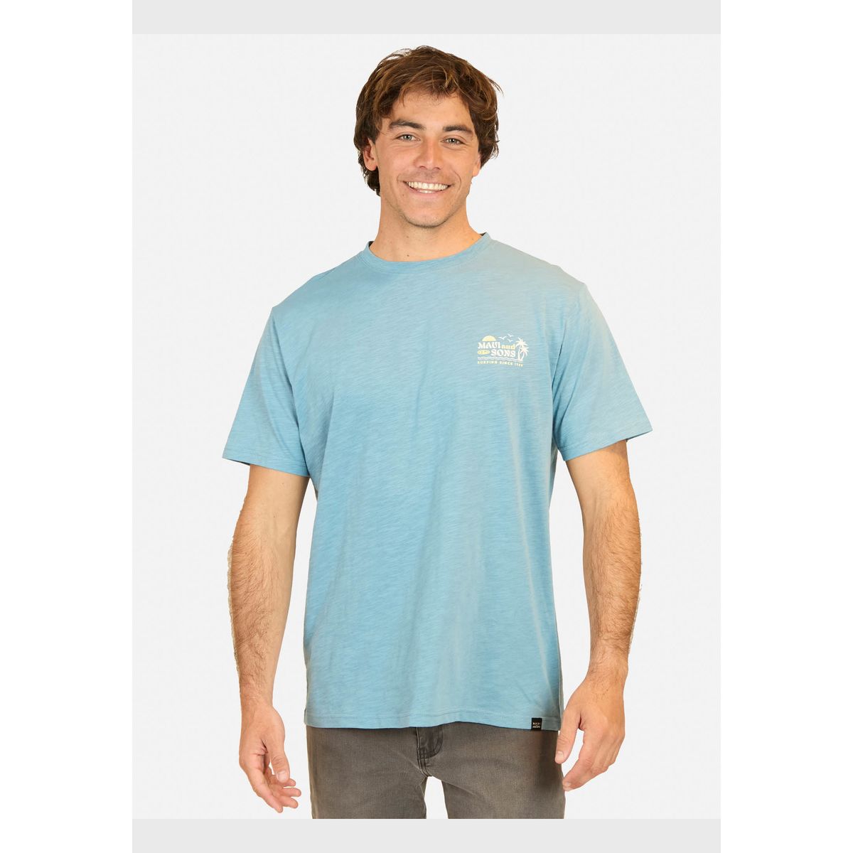 MAUI AND SONS - Polera MC Surfing Since  Azul Hombre Maui And Sons