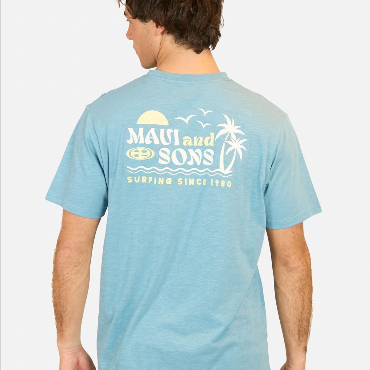 MAUI AND SONS - Polera MC Surfing Since  Azul Hombre Maui And Sons