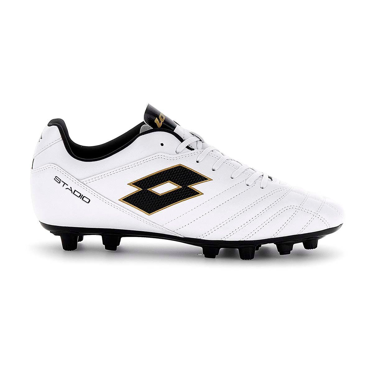 LOTTO - Zapato de Futbol Hombre Lotto - Stadio FG 705 Blanco Negro - Blanco - 42,5