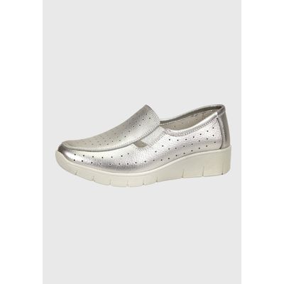 Imagen 2 del producto Mocasín Cuero Aranna Plateado
