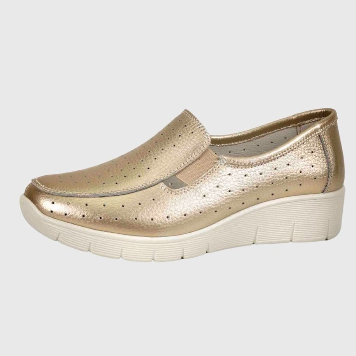 DEGAS - Mocasín Cuero Aranna Dorado DEGAS