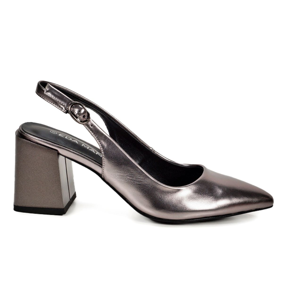 EDA MANZINI - Sandalia Gadea Plateado Oscuro EDA MANZINI