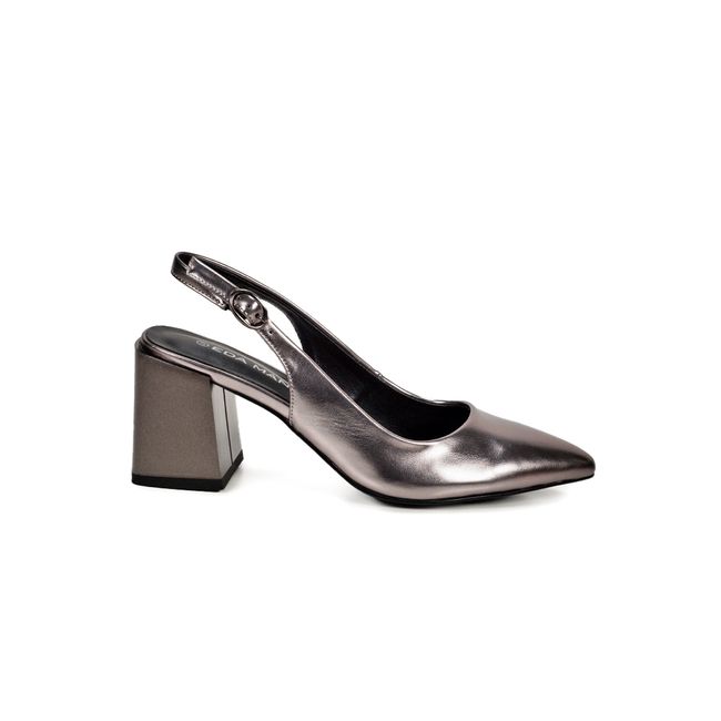 EDA MANZINI - Sandalia Gadea Plateado Oscuro EDA MANZINI