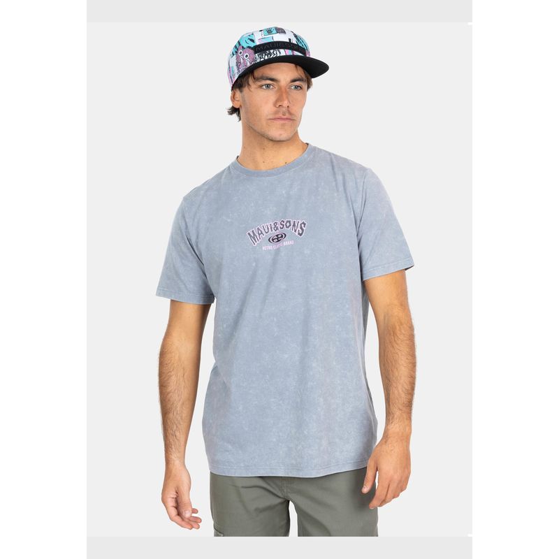 MAUI AND SONS - Polera MC Retro Classic Gris Hombre Maui And Sons