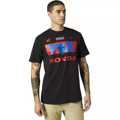 FOX RACING - Polera FOX HONDA Premium Negra