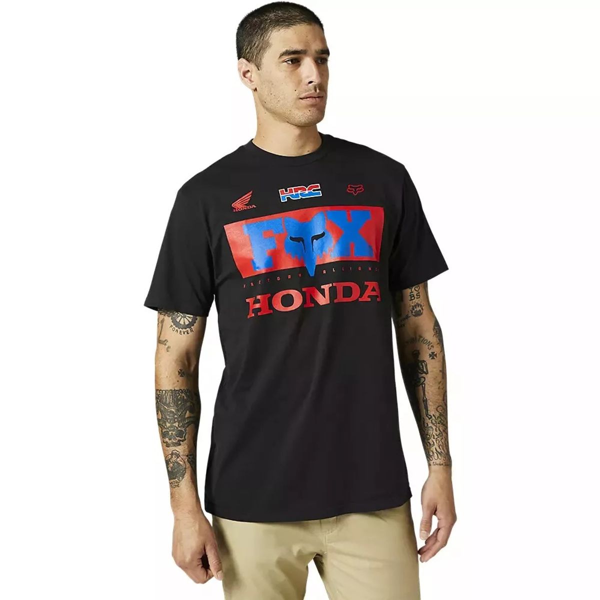 FOX RACING - Polera FOX HONDA Premium Negra