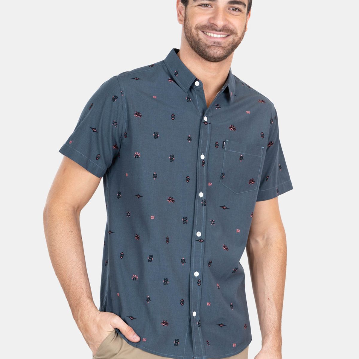 RIP CURL - Camisa M/C Raw Energy Ditsy Ss Multicolor Hombre Rip Curl
