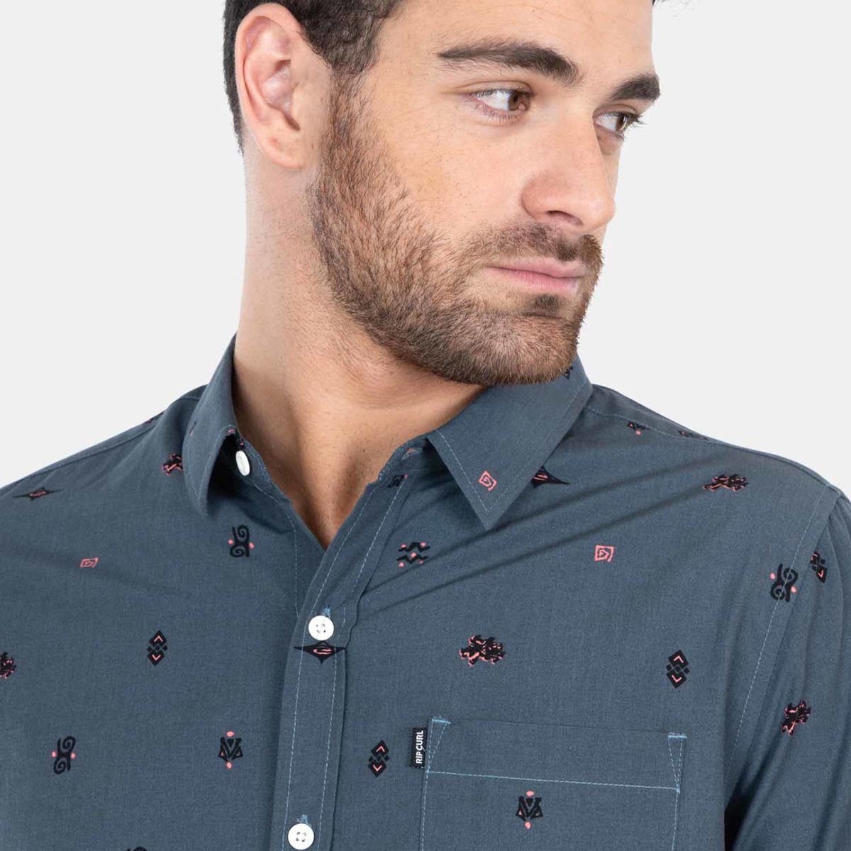 RIP CURL - Camisa M/C Raw Energy Ditsy Ss Multicolor Hombre Rip Curl