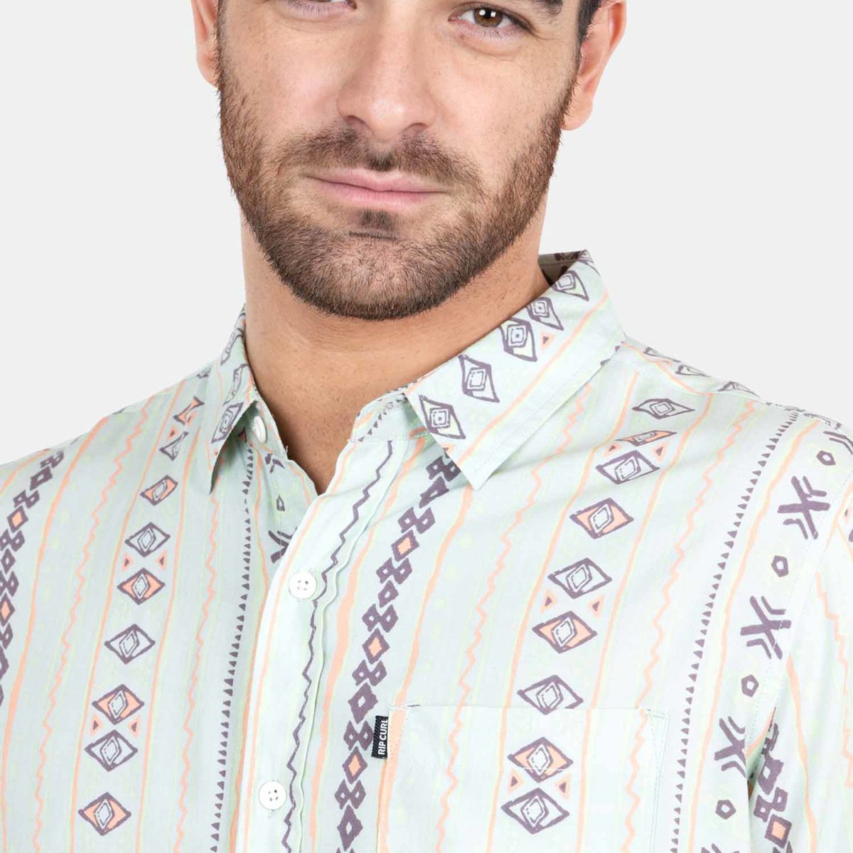 RIP CURL - Camisa M/C Voodoo Stripe Ss Multicolor  Hombre Rip Curl