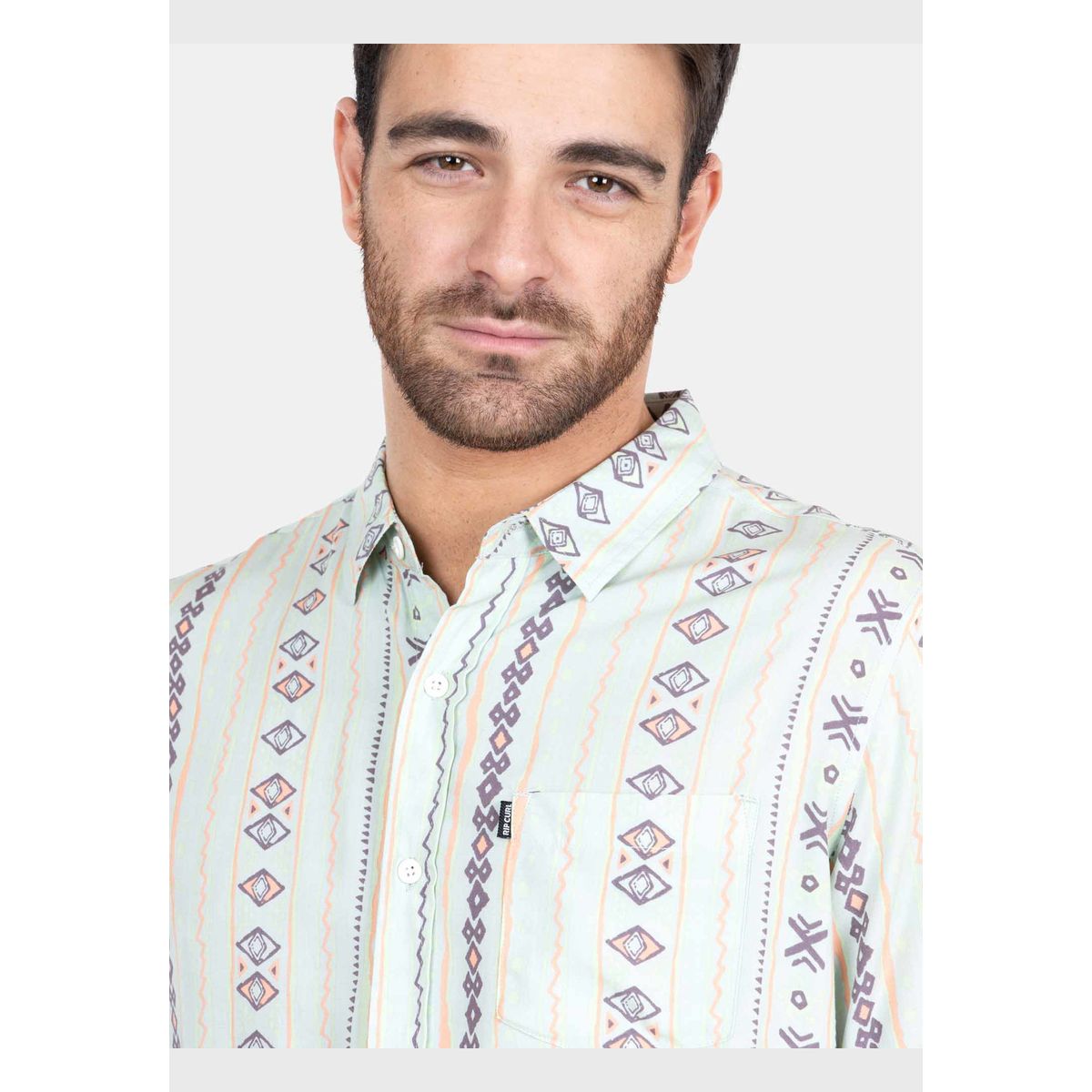 RIP CURL - Camisa M/C Voodoo Stripe Ss Multicolor  Hombre Rip Curl