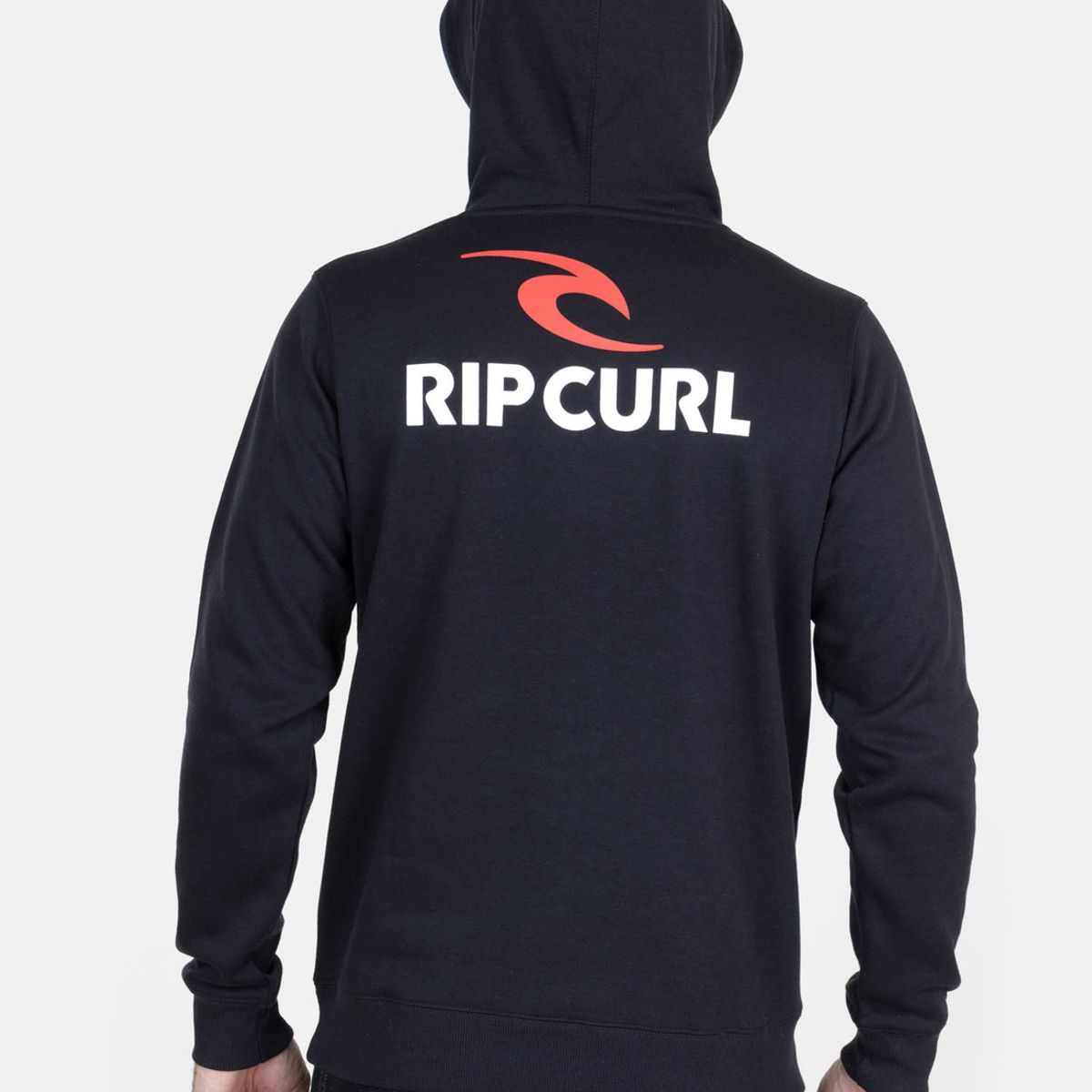 RIP CURL - Poleron Canguro Beeley Negro Hombre Rip Curl